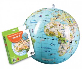 Kamuolys Caly Globe 30 cm – su gyvūnų motyvais