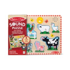 MELISSA & DOUG Farm Animals Sound Puzzle - 8 Pieces