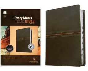 NLT Every Man's Bible, Filament Enabled (Leatherlike, East-West Grey, Indexed, Red Letter)