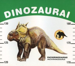 Dinozaurai. Knygelė-ūgio matuoklis