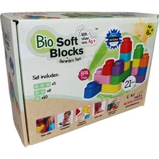 Minkštų blokelių rinkinys, 21 kaladėlė