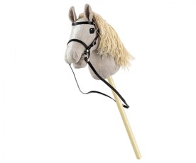 Žaislinis žirgas ant lazdelės "Hobby Horse", šviesiai pilkas