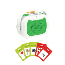 Muzikos grotuvas vaikams „Skilsas“ su mikrofonu (su įrašytomis lietuviškomis dainomis ir pasakomis) + lietuviškai įgarsintos „Šnekančios kortelės“