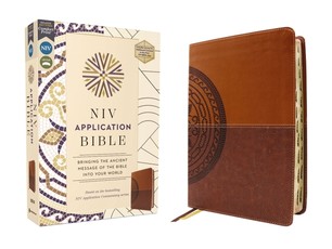 NIV Application Bible, Leathersoft, Brown, Red Letter, Thumb Indexed, Comfort Print