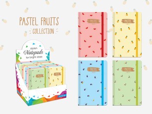 Užrašų knygutė A6 96lap 70g lang PASTEL FRUITS