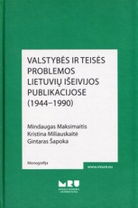 Valstybės ir teisės problemos lietuvių išeivijos publikacijose (1944–1990)