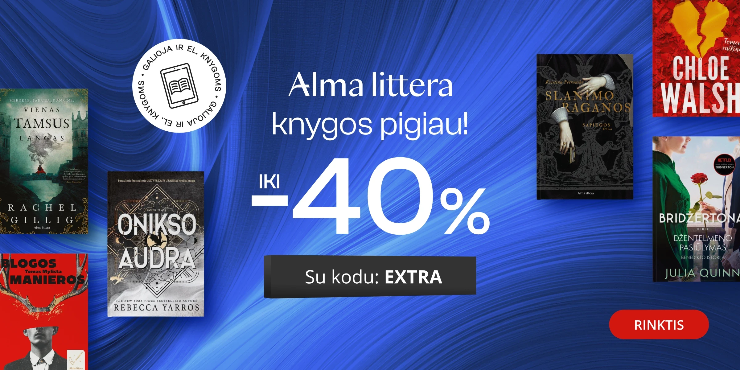 Leidyklos ALMA LITTERA knygoms iki -40 % extra nuolaidos!