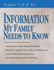 Information My Family Needs to Know (Folder - Simple 1-2-3 Kit)