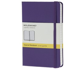 Knygelė Moleskine Coloured Classic (9 x 14, langeliais, violetinės sp.)
