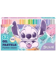 Aliejinės pastelės DISNEY „Stitch Pastel“, 12 vnt.