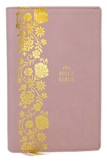KJV Personal Size Large Print End-of-Verse Reference Bible, Pink Leathersoft, Red Letter, Comfort Print (Thumb Indexed)