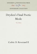Dryden's Final Poetic Mode