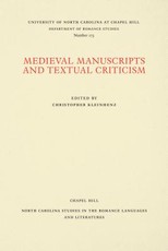 Medieval Manuscripts and Textual Criticism
