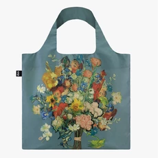 LOQI pirkinių krepšys „VINCENT VAN GOGH Flower Pattern Blue Bag“ LOQI pirkinių krepšys „VINCENT VAN GOGH Flower Pattern Blue Bag“