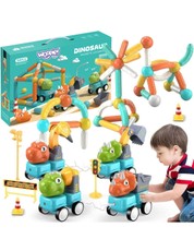 Magnetinės konstravimo kaladėlės WOOPIE „Dinozaurai“, 84 vnt.