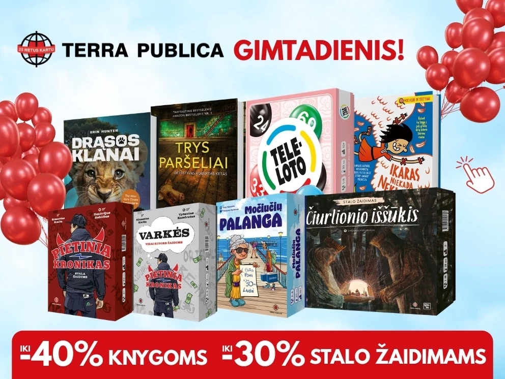 Leidyklos TERRA PUBLICA knygoms iki -40%!