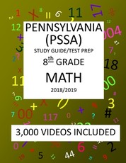 8th Grade PENNSYLVANIA PSSA, 2019 MATH, Test Prep