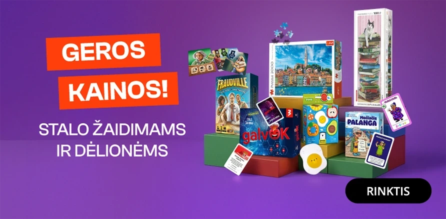 GEROS KAINOS stalo žaidimams ir dėlionėms!