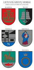 Lipdukų rinkinys su Lietuvos miestų herbais (Klaipėda)