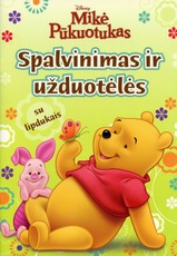 Mikė Pūkuotukas. Spalvinimas ir užduotėlės