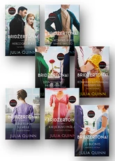 Julia Quinn 7 knygų rinkinys: Hercogas ir aš + Vikontas, kuris mane mylėjo + Džentelmeno pasiūlymas + Romanas su ponaičiu Bridžertonu + Serui Filipui, su meile + Kai jis buvo pašėlęs + Jo bučinys