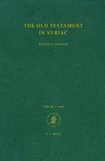 The Old Testament in Syriac According to the Peshiṭta Version, Part III Fasc. 1. Isaiah