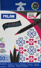 Teptukiniai flomasteriai Milan, 10 spalvų