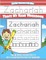 Zachariah Letter Tracing for Kids Trace my Name Workbook