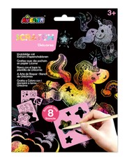 AVENIR Nutrinamų kortelių rinkinys su trafaretais „Vienaragiai“