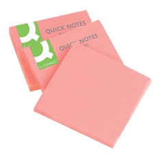 Lipnūs lapeliai 76x76mm 80lap rausvi