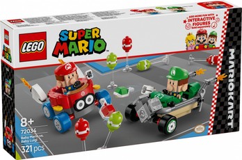 „Kupliai Super Mario 72034 Mario Kart - Vaikas Mario prieš Vaiką Luigį“