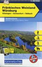 KuF Deutschland Outdoorkarte 56 Fränkisches Weinland, Würzburg, Kitzingen, Ochsenfurt, Volkach 1 : 50 000