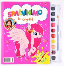 Spalvinimo knygelė. Dovana dažai (rožinė)