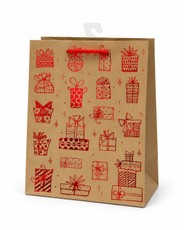 Kalėdinis dovanų maišelis „Christmas Presents“, 22,9 cm
