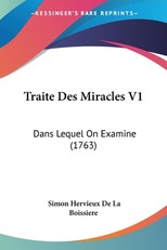 Traite Des Miracles V1