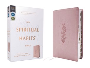 Niv, Spiritual Habits Bible, Leathersoft, Pink, Red Letter, Thumb Indexed, Comfort Print