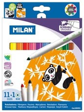Nutrinami flomasteriai Milan, 11 spalvų