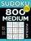 Sudoku Book 800 Medium Puzzles