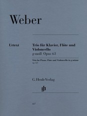 Weber, Carl Maria von - Trio g-moll op. 63 für Klavier, Flöte und Violoncello