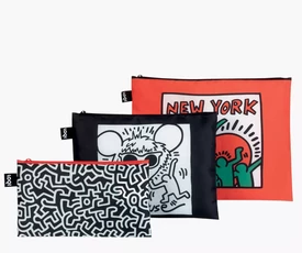 LOQI užsegamų krepšelių rinkinys smulkiems daiktams „New York“