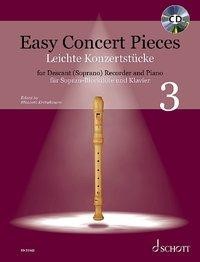 Easy Concert Pieces für Sopran-Blockflöte und Klavier, Band 3