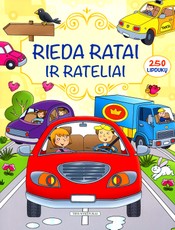 Rieda ratai ir rateliai. Net 250 lipdukų