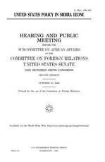 United States policy in Sierra Leone