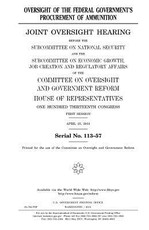 Oversight of the federal government's procurement of ammunition