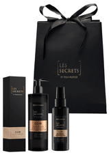 Dovanų rinkinys EQUIVALENZA kvepalai Les Secrets CUIR EDP + kūno losjonas Les Secrets CUIR + plaukų dulksna Les Secrets CUIR