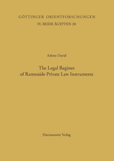 Classification and Categorization in Ancient Egypt / The Legal Register of Ramesside Private Law Instruments