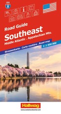 Hallwag Strassenkarte USA, Southeast 1:1 Mio.