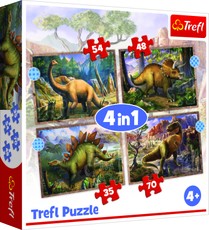 TREFL 4 dėlionių rinkinys „Dinozaurai“