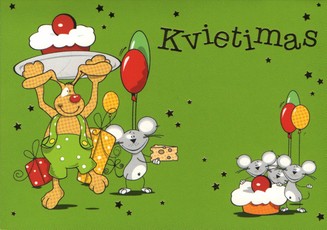 Dvigubas atvirukas - kvietimas