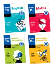 Bond 11+ Assessment Practice Papers Bundle for Age 8-9 | For GL Assessment & other 11 plus exams | English, Maths, Verbal Reasoning & Non-verbal Reasoning